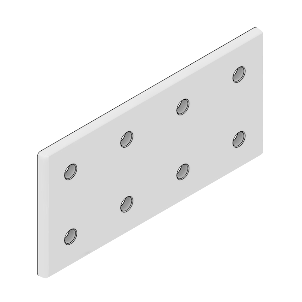 41-140-0 MODULAR SOLUTIONS TIE PLATE 90MM X 180MM<BR>CREATES RIGHT ANGLE, MOUNTING HARDWARE NOT INCLUDED